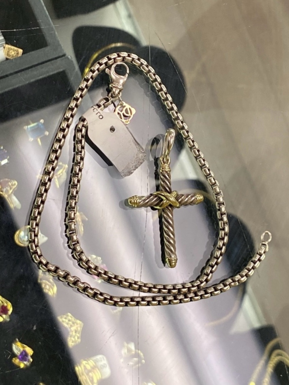 DAVID YURMAN NECKLACE AND PENDANT
Sterling silver with solid 14k gold accents